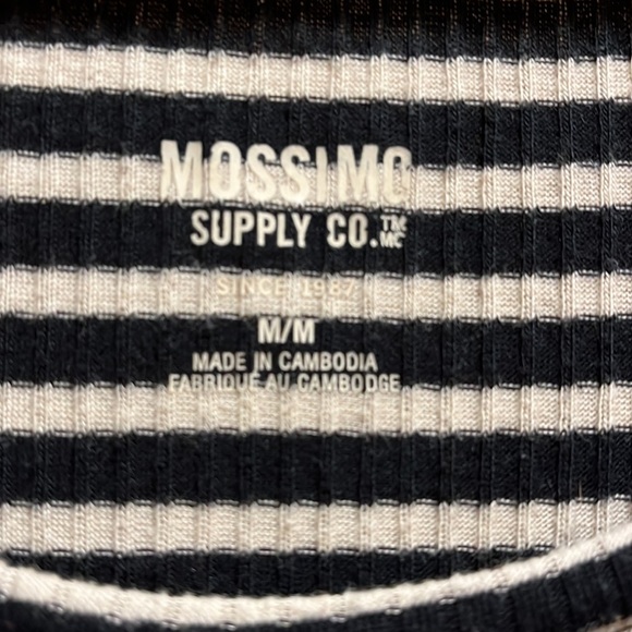 Mossimo black and cream striped dress, size medium - Picture 2 of 5